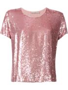 Amen Sequined T-shirt, Women's, Size: 42, Pink/purple, Viscose/polyester