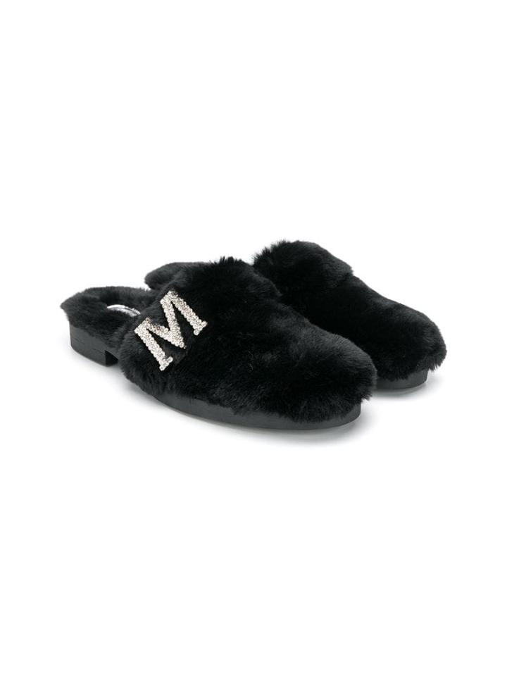 Monnalisa Slip-on Sandals - Black