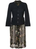 Comme Des Garçons Tricot Floral Print Dress - Blue