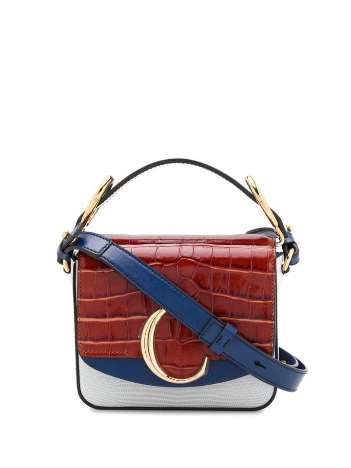 Chloé Logo Shoulder Bag - Blue