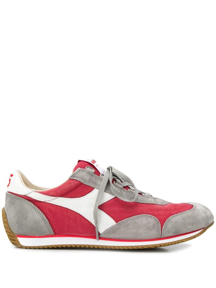 Diadora Contrasting Panel Sneakers - Red