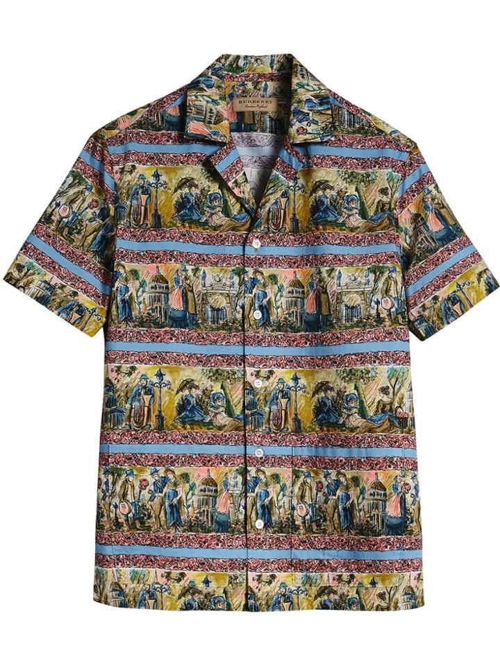 Burberry Short-sleeve Figurative-print Shirt - Green