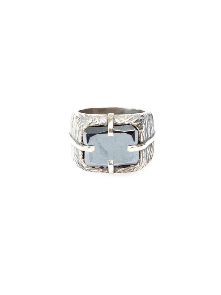 Tobias Wistisen 'sawed Stone' Ring, Men's, Size: 62, Metallic