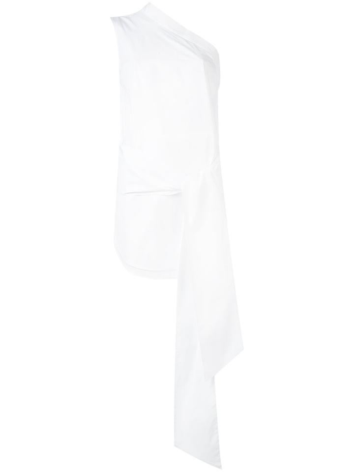 Stella Mccartney - One-shoulder Top - Women - Cotton - 42, Women's, White, Cotton