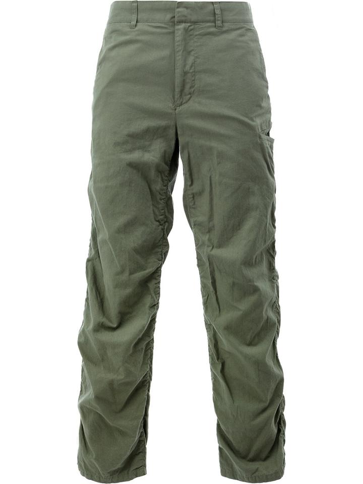Undercover Gathered Seam Trousers, Men's, Size: 4, Green, Cotton