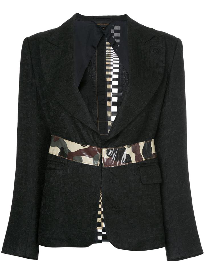 Comme Des Garçons Vintage Camouflage Appliquée Blazer - Black
