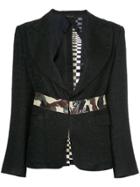 Comme Des Garçons Vintage Camouflage Appliquée Blazer - Black