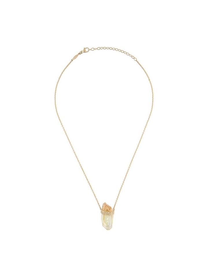 Jacquie Aiche '2 Diamond Row' Necklace, Women's, Metallic