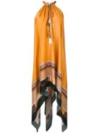Just Cavalli Tassel Neck Asymmetric Dress - Brown