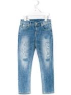 Dondup Kids - Distressed Jeans - Kids - Cotton/polyester/spandex/elastane - 8 Yrs, Blue