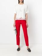 Ermanno Ermanno Lace Hem T-shirt - White
