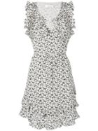 Zimmermann Floral Ruffle Mini Dress - White