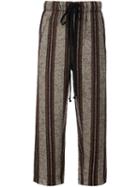 Uma Wang Striped Pants, Men's, Size: Small, Brown, Polyamide/mohair/wool/alpaca