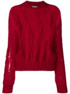 Prada Chunky Knit Sweater - Red