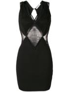Roberto Cavalli Lizard Mini Dress - Black