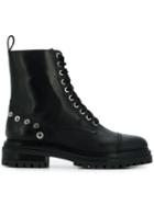 Sergio Rossi Chunky Heel Lace-up Boots - Black
