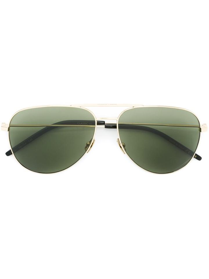 Saint Laurent 'classic 11' Sunglasses, Adult Unisex, Grey, Metal/glass