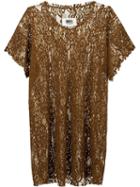 Mm6 Maison Margiela Floral Lace T-shirt Dress