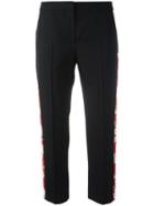 Alexander Mcqueen Cropped Tailored Trousers, Women's, Size: 42, Black, Virgin Wool/silk/polyester/cupro