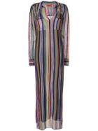 Missoni Long Striped Shirt Dress - Pink & Purple