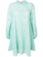 Giamba Flared Lace Dress - Green