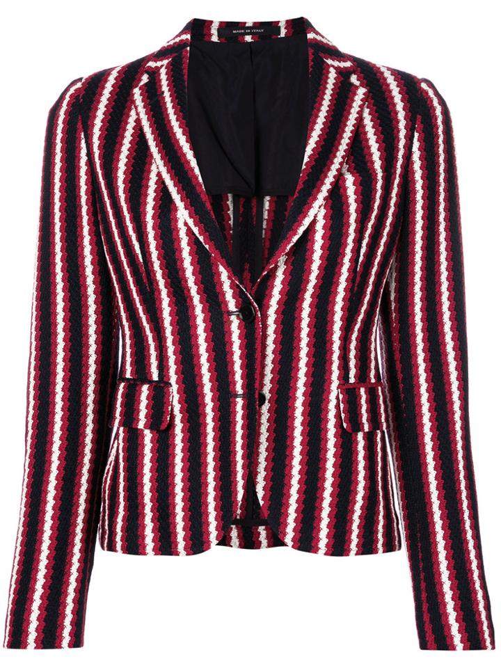 Tagliatore Striped Woven Blazer - Multicolour