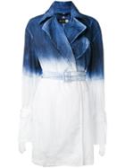 Ahirain - Gradient-effect Coat - Women - Polyamide - Xxs, Blue, Polyamide