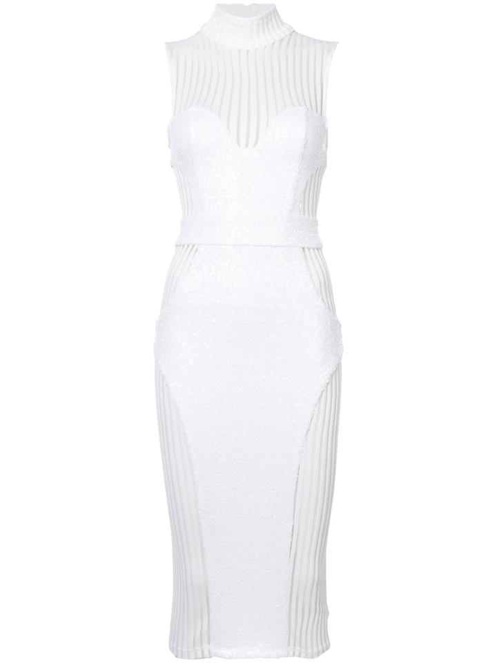 Zhivago - Sheer Panel Fitted Dress - Women - Nylon/polyester/spandex/elastane - Xs, White, Nylon/polyester/spandex/elastane