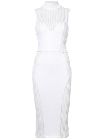 Zhivago - Sheer Panel Fitted Dress - Women - Nylon/polyester/spandex/elastane - Xs, White, Nylon/polyester/spandex/elastane