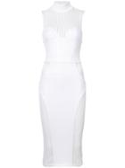 Zhivago - Sheer Panel Fitted Dress - Women - Nylon/polyester/spandex/elastane - Xs, White, Nylon/polyester/spandex/elastane