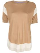 Tsumori Chisato Contrast Flared Top - Brown