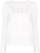 See By Chloé Slim-fit Ruffle Detail Top - White