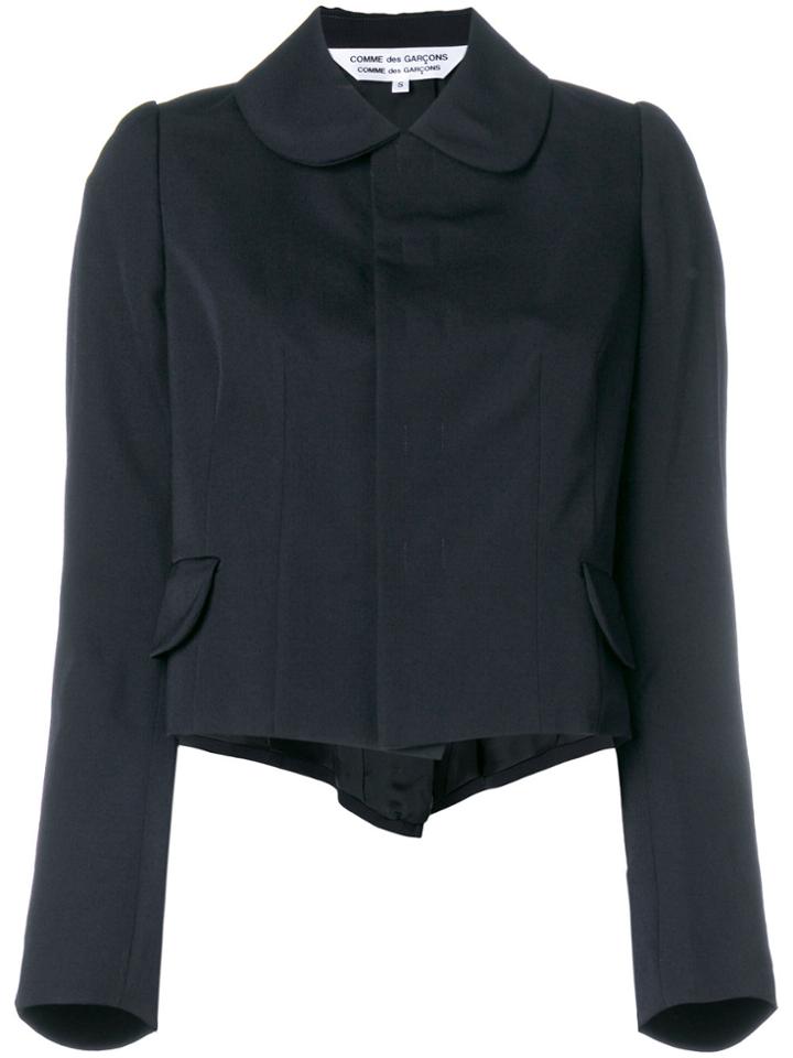 Comme Des Garçons Comme Des Garçons Cropped Tailcoat Jacket - Blue