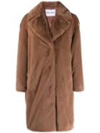Stand Camille Faux-shearling Coat - Brown