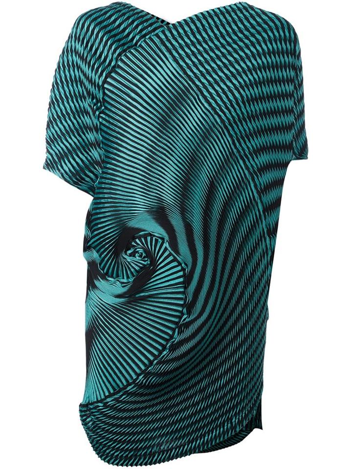 Issey Miyake Pleated Spiral Tank, Women's, Size: 2, Green, Triacetate/polyester/polyurethane