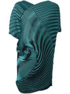 Issey Miyake Pleated Spiral Tank, Women's, Size: 2, Green, Triacetate/polyester/polyurethane