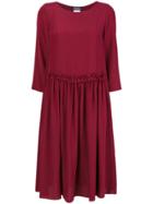 's Max Mara Ruffled Waist Shift Dress - Red