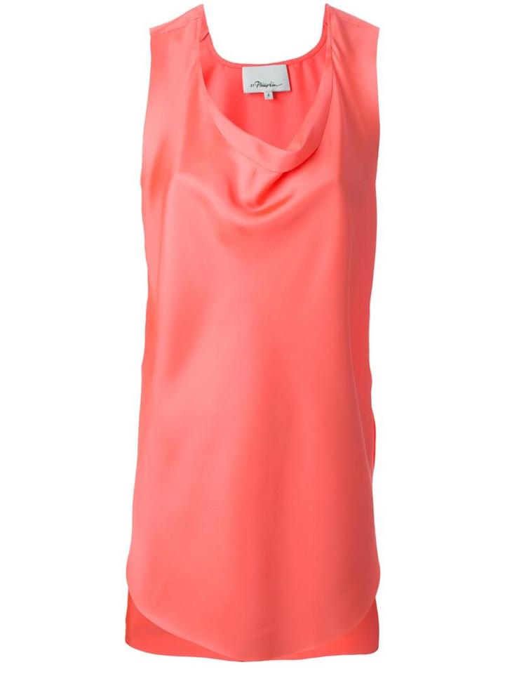 3.1 Phillip Lim Loose Fit Tank Top, Women's, Size: 2, Yellow/orange, Silk