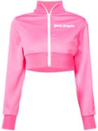 Palm Angels Cropped Track Jacket - Pink & Purple