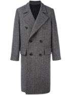 Ami Alexandre Mattiussi - Double Breasted Classic Long Coat - Men - Other Fibres/virgin Wool/polyimide - 50, Black, Other Fibres/virgin Wool/polyimide
