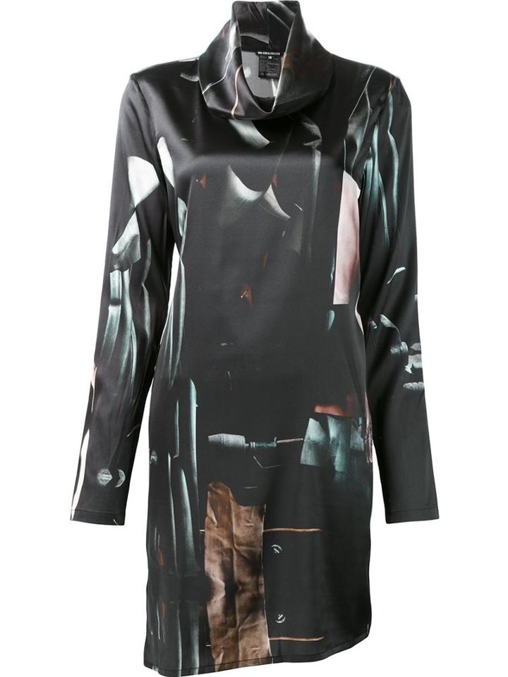 Ann Demeulemeester Abstract Print Shift Dress