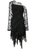 Zimmermann Asymmetric Lace Dress - Black