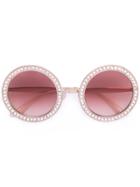 Dolce & Gabbana Eyewear Crystal Studded Sunglasses - Nude & Neutrals