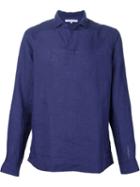 Orlebar Brown Classic Shirt, Men's, Size: S, Blue, Linen/flax