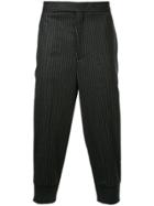Neil Barrett Pinstriped Cropped Trousers - Grey