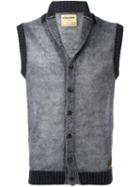 Al Duca D'aosta 1902 Shawl Neck Knit Gilet, Men's, Size: Medium, Grey, Acrylic/polyamide/mohair/wool