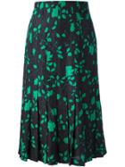 Jean Louis Scherrer Vintage Floral Print Skirt - Black