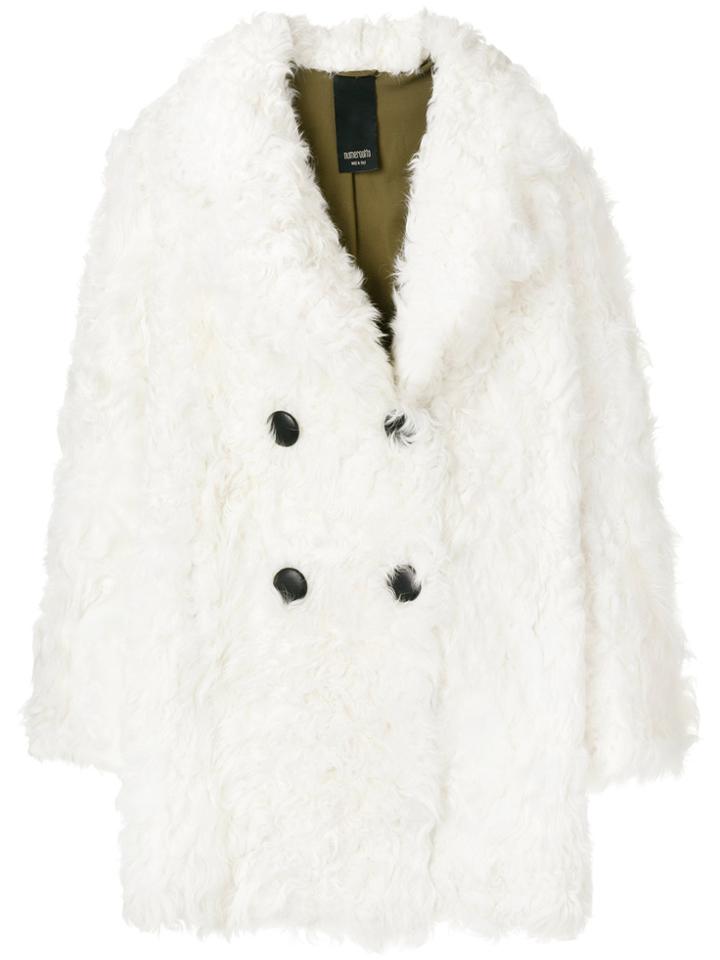 Numerootto Veronica Double Breasted Coat - White