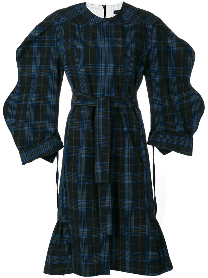 Eudon Choi Check Midi Dress - Black