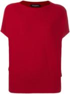 Piazza Sempione Shortsleeved Sweater, Women's, Size: 40, Red, Silk/cashmere/virgin Wool